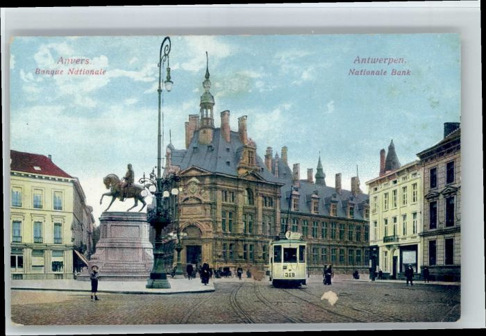 Anvers Antwerpen Bank Strassenbahn