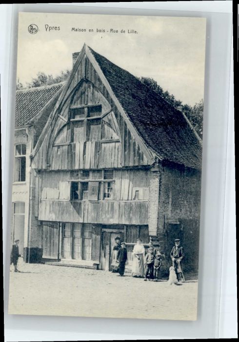 Ypern Ypres Ypres Maison Bois Rue Lille