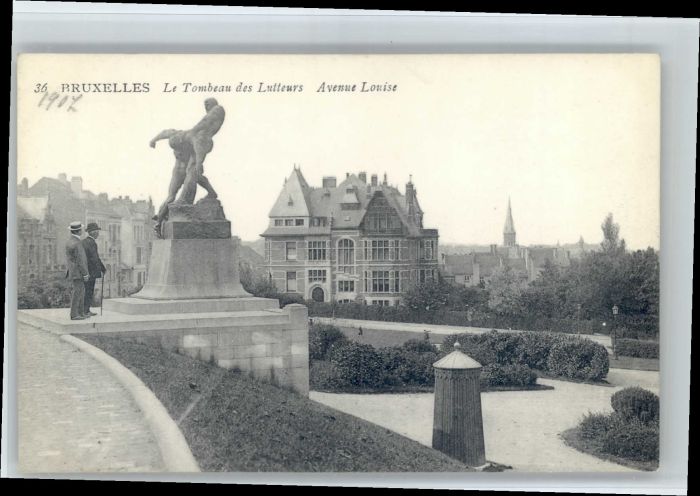 Bruxelles Bruessel Tombeau Lutteures Avenue Louise