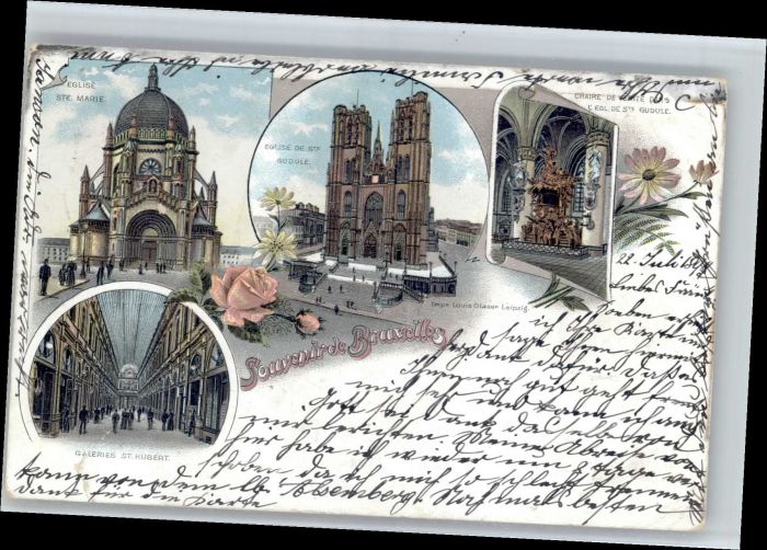 Bruxelles Bruessel Eglise Ste. Marie Ste. Gudule Galeries St. Hubert