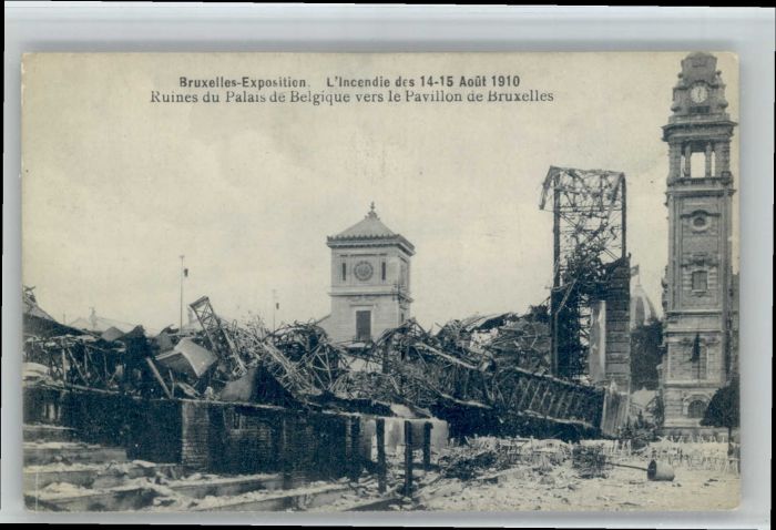 Bruxelles Bruessel Exposition Ruines Palais Belgique Pavillon Bruxelles