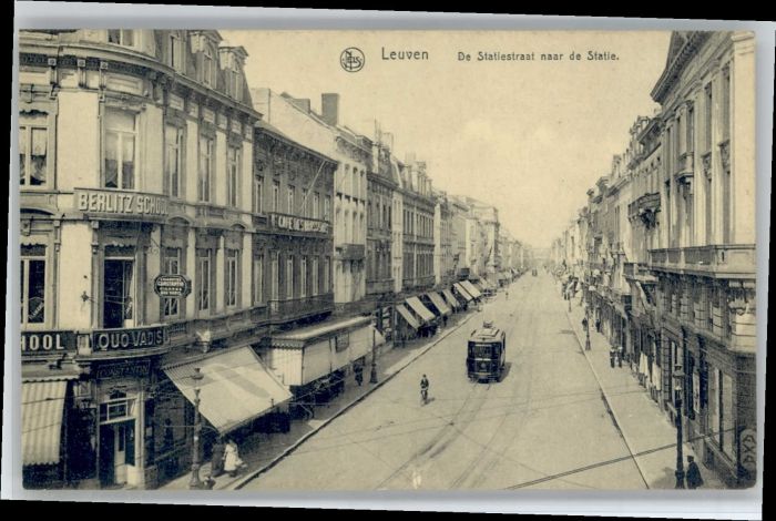 Leuven Statiestraat Statie Strassenbahn