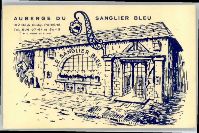 Paris Auberge du Sanglier Bleu