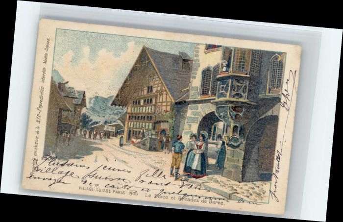 Exposition Universelle Paris 1900 Village Suisse Place et Arcades de Bern