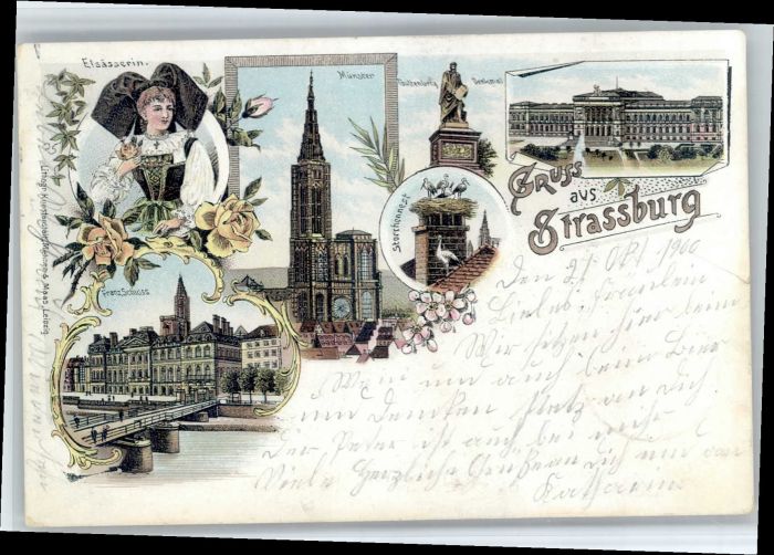 Strasbourg Alsace Strassburg Tracht Elsässerin Münster Gu