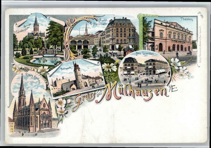 Muelhausen Elsass Mülhausen Salvatorplatz Markt Markthall