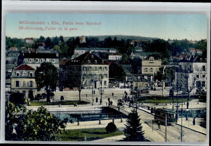 Muelhausen Elsass Mülhausen Mulhouse Bahnhof Gare Strasse