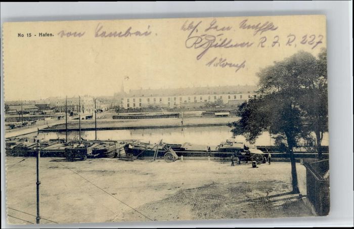 Cambrai [handschriftlich] Port Hafen