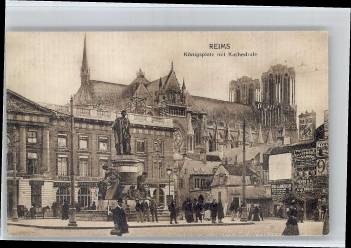 Reims Champagne Ardenne Reims Königsplatz Kathedrale