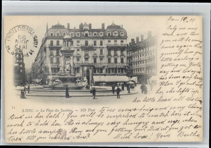 Lyon France Lyon Place Jacobins