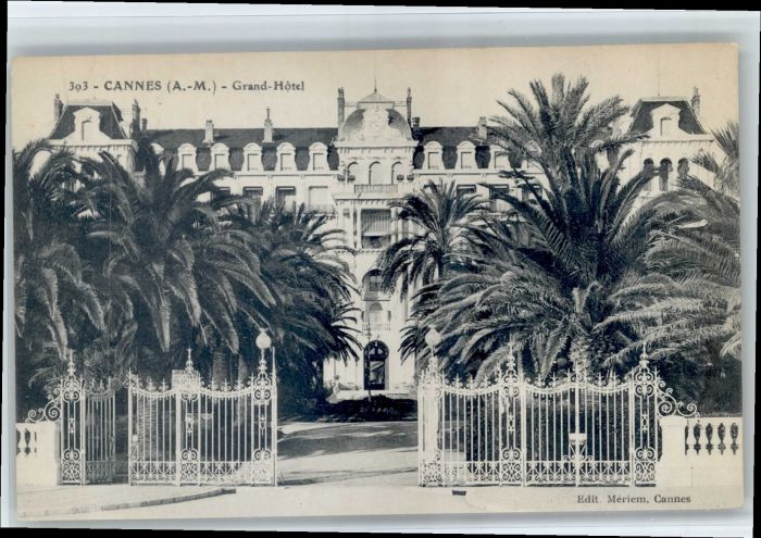 Cannes Alpes-Maritimes Cannes Grand Hotel