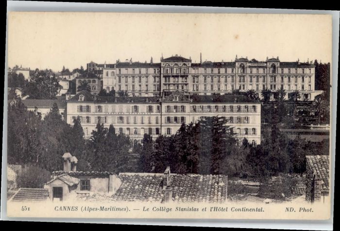 Cannes Alpes-Maritimes Cannes Colege Stanislas Hotel Continent