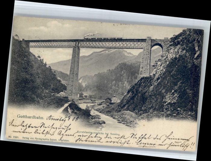 Amsteg Gotthardbahn Kerstelenbach Bruecke