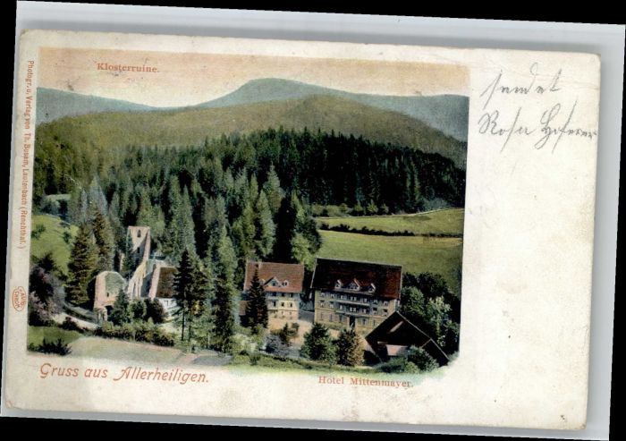 Allerheiligen Oppenau Allerheiligen Hotel Mittenmayer