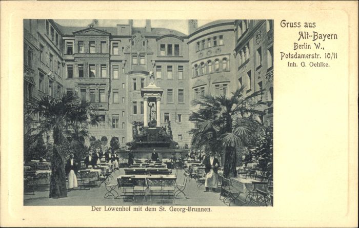 Berlin Loewenhof St Georg Brunnen