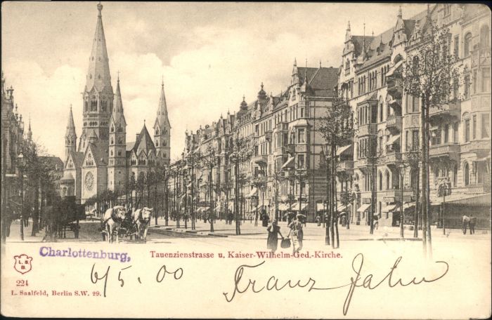 Charlottenburg Tauenzienstrasse Kaiser Wilhelm Kirche