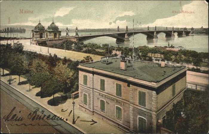Mainz Rhein Mainz Rheinbruecke