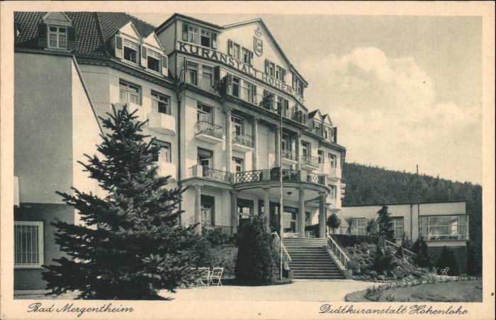 Bad Mergentheim Kuranstalt Hohenlohe