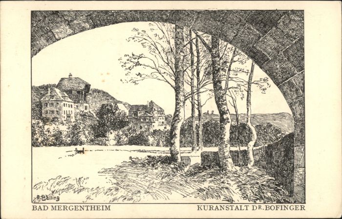 Bad Mergentheim Kuranstalt Dr. Bofinger Kuenstler A. Balling
