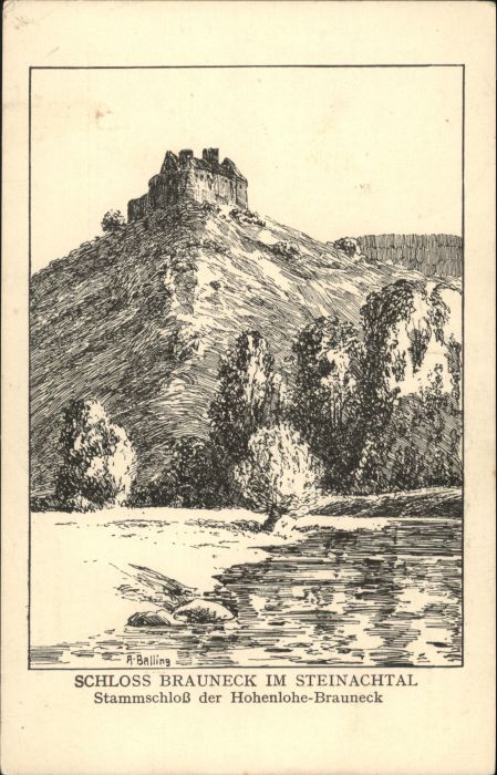 Bad Mergentheim Schloss Brauneck Kuenstler A. Balling