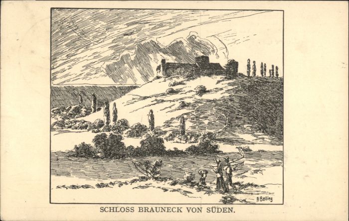 Bad Mergentheim Schloss Brauneck Kuenstler A. Balling
