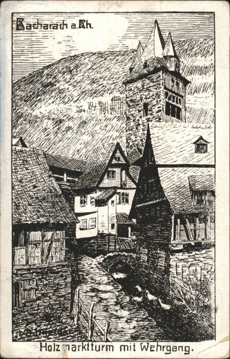 Bacharach Rhein Bacharach Holzmarktturm
