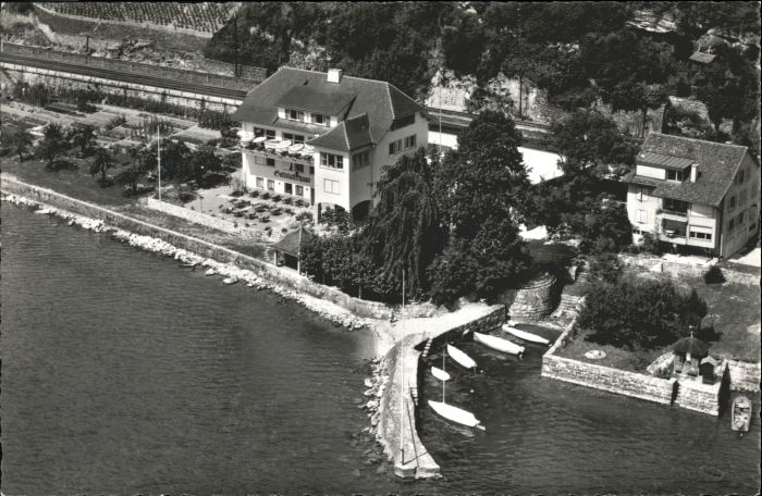 Biel Bienne Biel Restaurant Gottstatterhaus Fliegeraufnahme