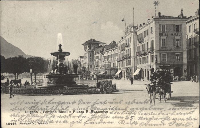 Lugano TI Lugano Fontana Bossi Piazza R Rezzonico