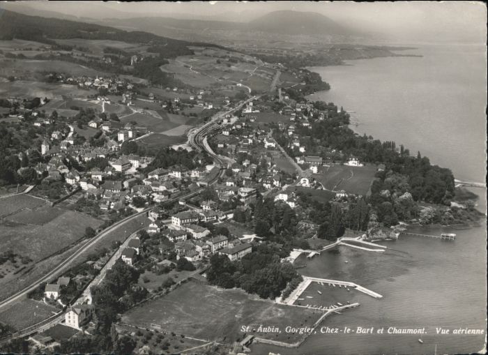 St Aubin-Sauges Vue aerienne Gorgier Chez-le-Bart