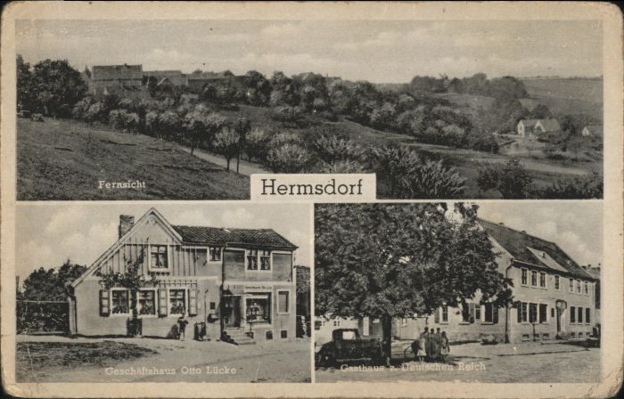 Hermsdorf Thueringen Hermsdorf Geschaeftshaus Otto Luecke Gasthaus zum Deutschen