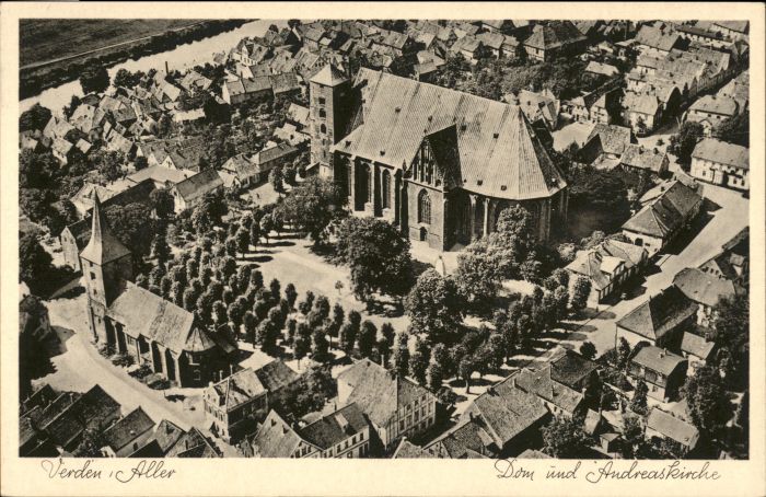 Verden Aller Verden Fliegeraufnahme Dom Andreaskirche