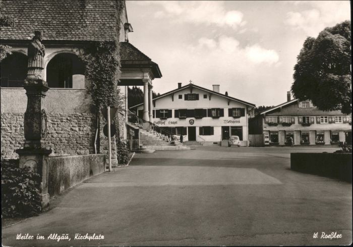 Weiler-Simmerberg Weiler Allgaeu Kirchplatz Gasthof Engel
