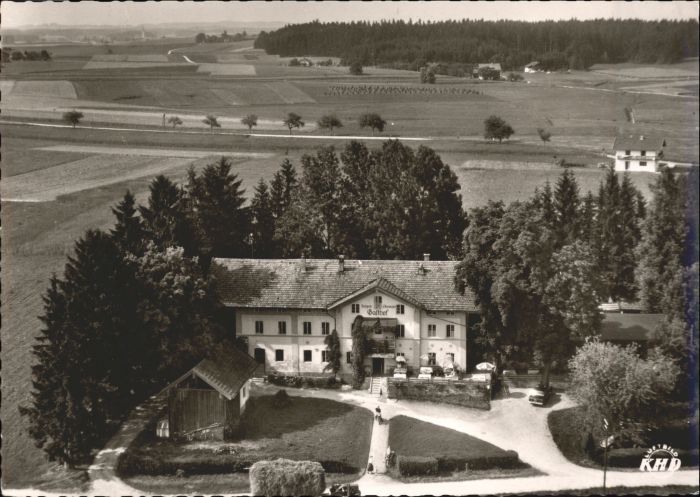 Breitbrunn Chiemsee Fliegeraufnahme Gasthof zur schoenen Aussicht