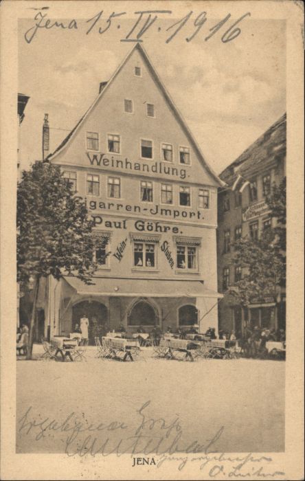 JENA  Thueringen Weinhandlung Paul Goehre