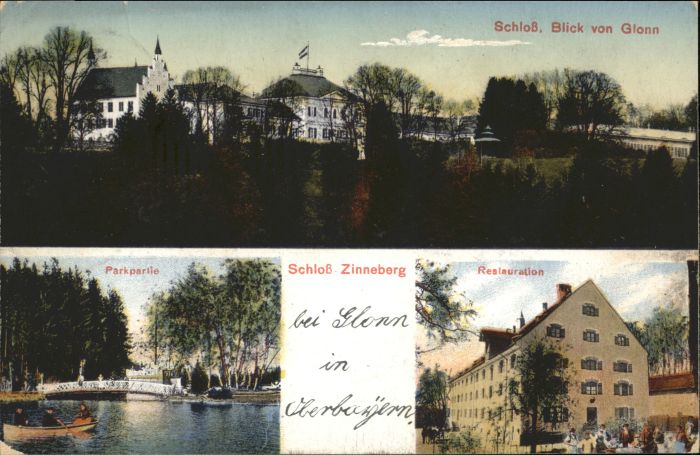 Glonn Ebersberg [Stempelabschlag] Schloss Zinneberg Restaurant
