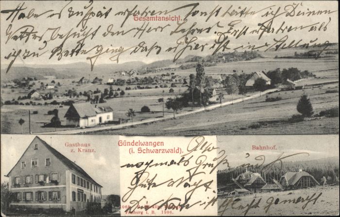 Guendelwangen Gasthaus zum Kranz Bahnhof