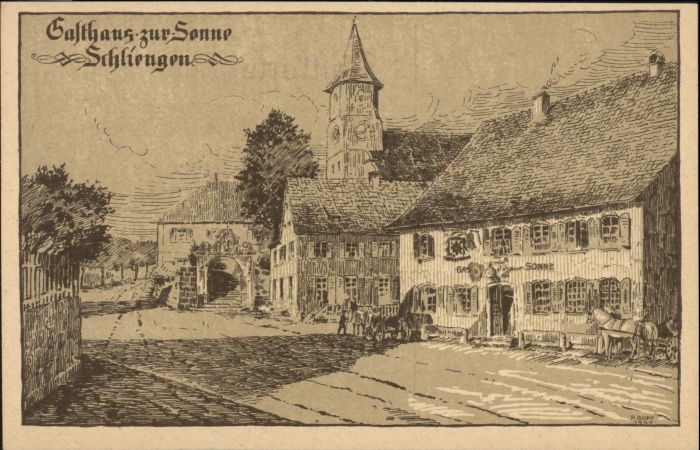 Schliengen Gasthaus zur Sonne Kuenstler R. Bopp