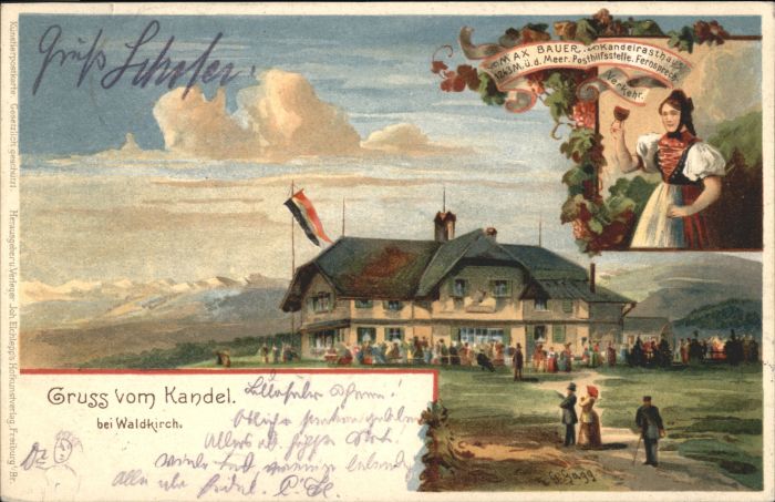 Kandel Waldkirch Breisgau Kandelrasthaus Kuenstler G. Gagg.