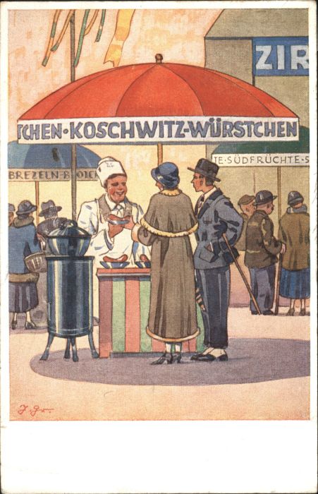 Zittau [Stempelabschlag] Wurst Stand