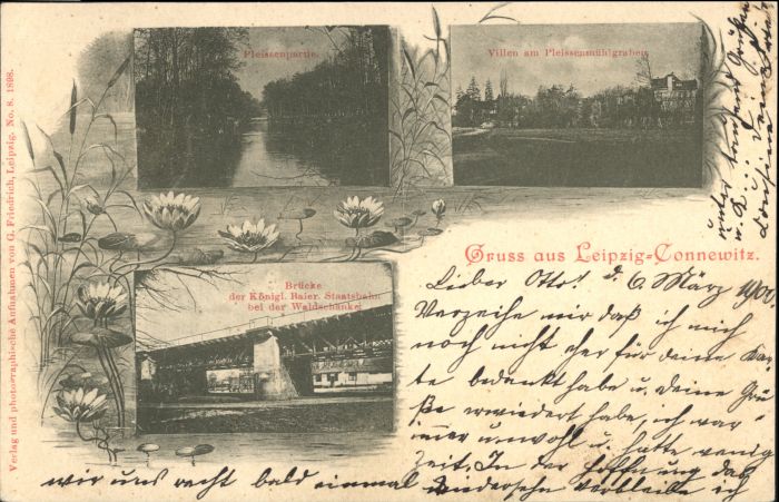 Connewitz Villa Pleissenmuehlgraben Bruecke x