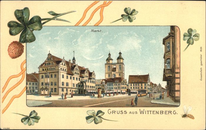 Wittenberg Lutherstadt Wittenberg Markt Praegedruck