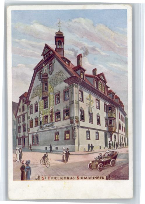 Sigmaringen St. Fidelishaus Kuenstler C. Pelz
