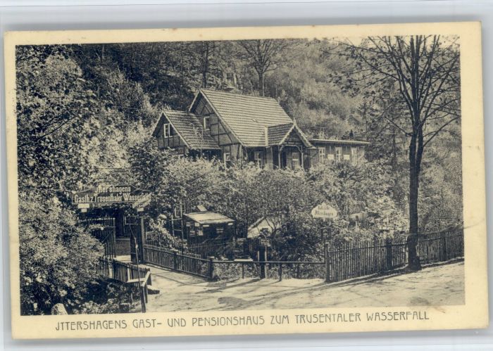 Herges-Vogtei [Stempelabschlag] Trusetal Wasserfall Gasthaus Pension