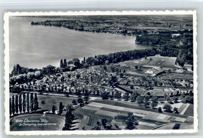Lausanne VD Lausanne Fliegeraufnahme Camping