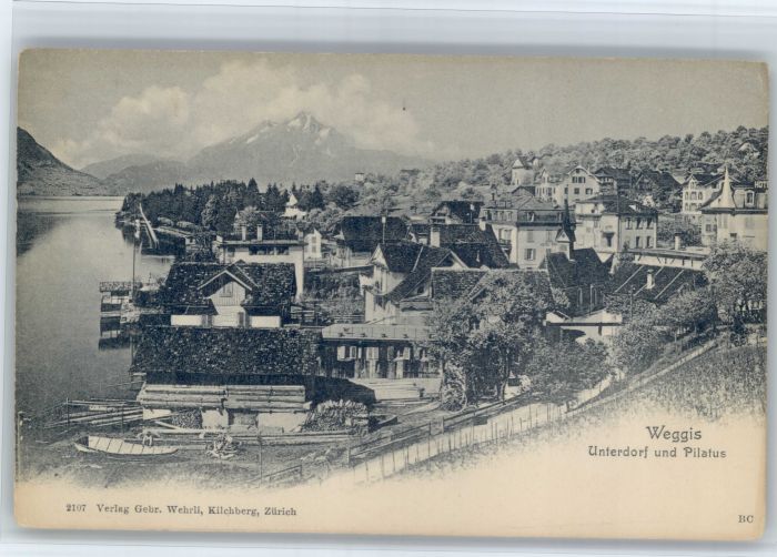 Weggis Vierwaldstaettersee Weggis Unterdorf Pilatus