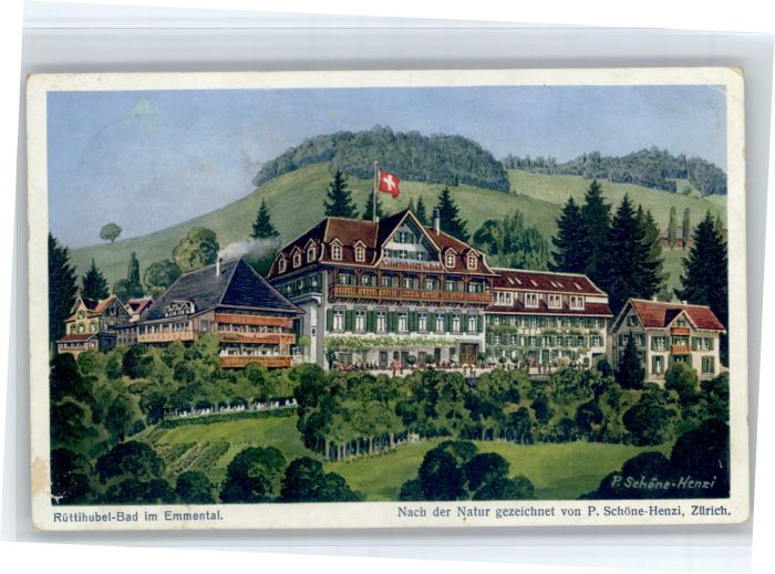 Enggistein Ruettihubelbad Kuenstler Papierbeschaedigung Schoene Henzi x