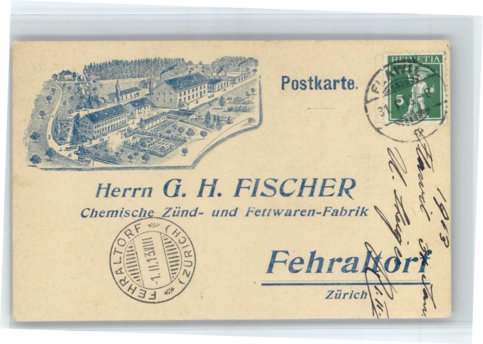 Fehraltorf Herrn G H Fischer Chemische Zuend Fettwaren Fabrik