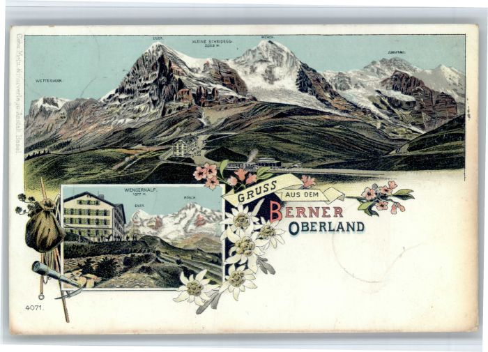 Wengen  BE Wengen Wetterhorn Kleine Schdegg Jungfrau