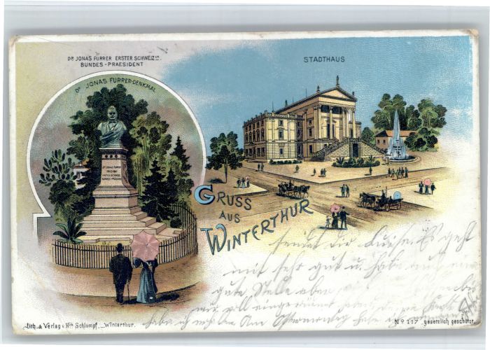 Winterthur Jonas Furrer Denkmal Stadthaus