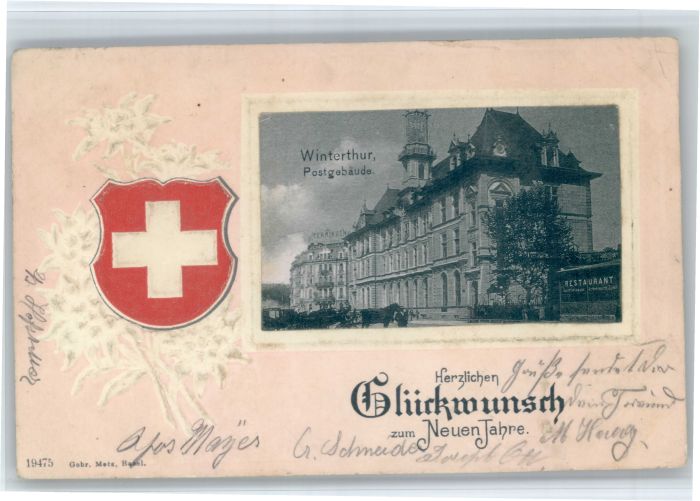 Winterthur Neujahrs Karte